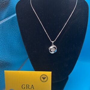 2.0 CT Moissanite Diamond Saturn Pendant